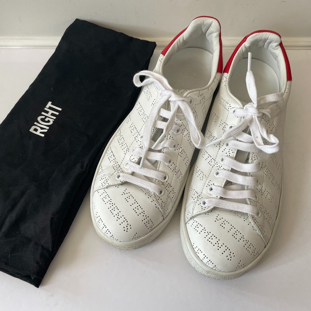 Vetements Perforated-Logo Leather Sneakers Men